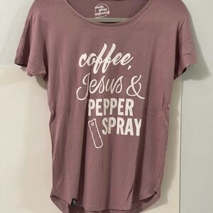 Casual Mauve Graphic Tee - Damsel in Defense